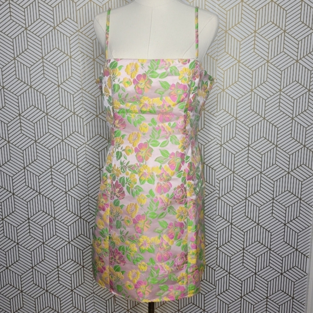 MAJORELLE PEARSON JACQUARD Mini Dress Size LARGE - Picture 6 of 11